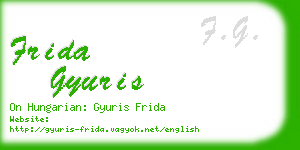 frida gyuris business card